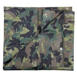Fosco Tarpaulin PE 2x3 Woodland Camouflage