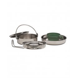 Mil Tec 1 Person Cooking Set Stainless Steel