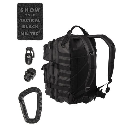 Mil-Tec MOLLE Assault Pack 36L Black, Military Kit