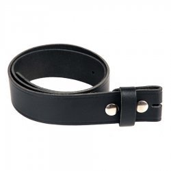 Leather belt without buckle