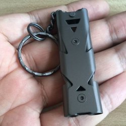 Emergency whistle | 2-channel & 150dB, Keychain stainless steel | EDC